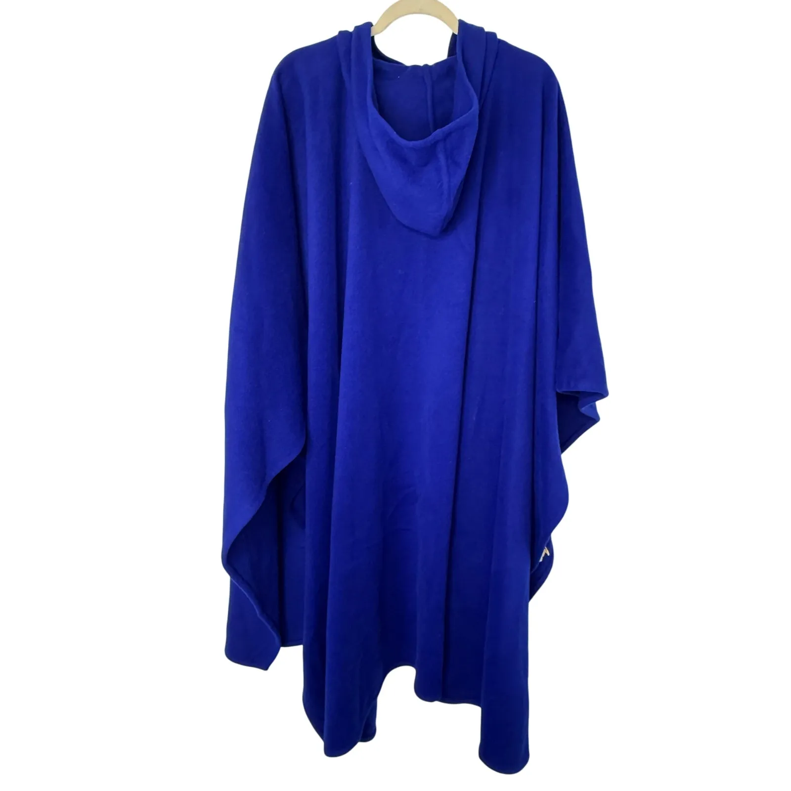 Ralph Lauren 100% Cashmere Hooded Poncho Royal Blue Made in USA One Size - Image 2