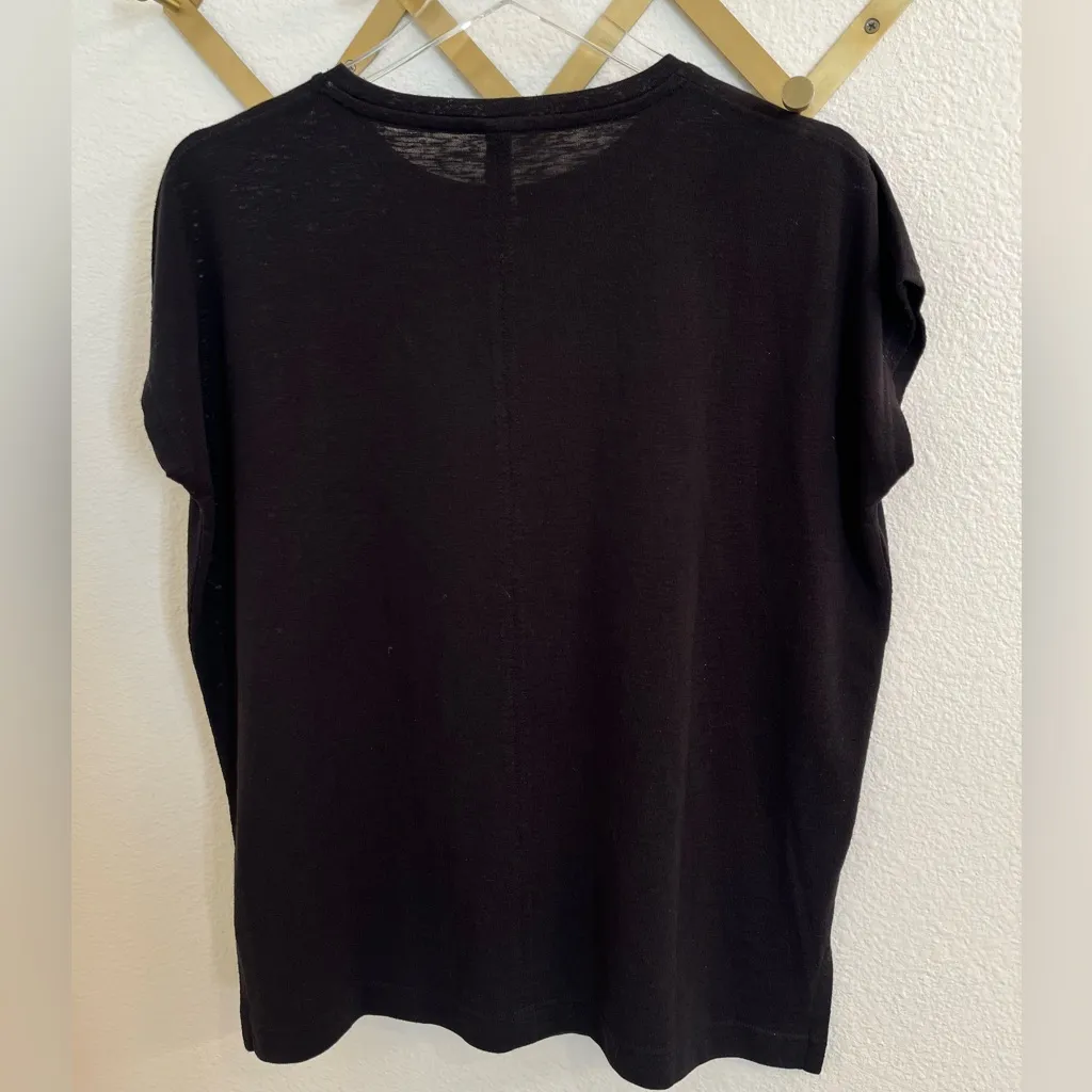 Athleta Black Scoop Short Sleeve Release Breezy Tee XXS - Image 5
