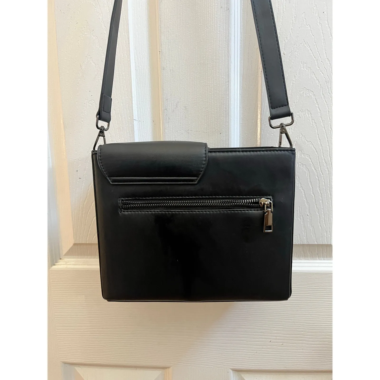 Kate Gabrielle Ella Black Bottle Cup Holder Purse Adjustable Straps - Image 6