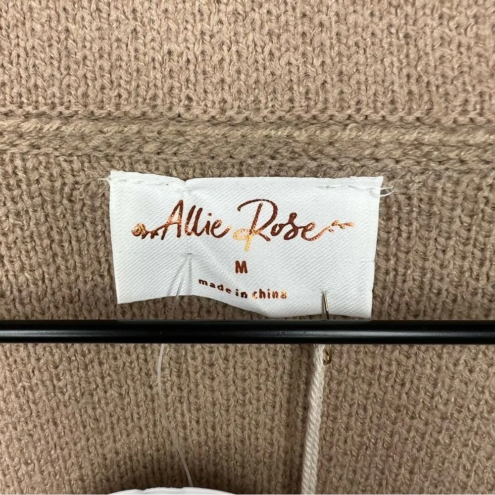 Allie Rose NWT Camel Collared Coatigan Sweater Cardigan Jacket Size Medium - Image 5