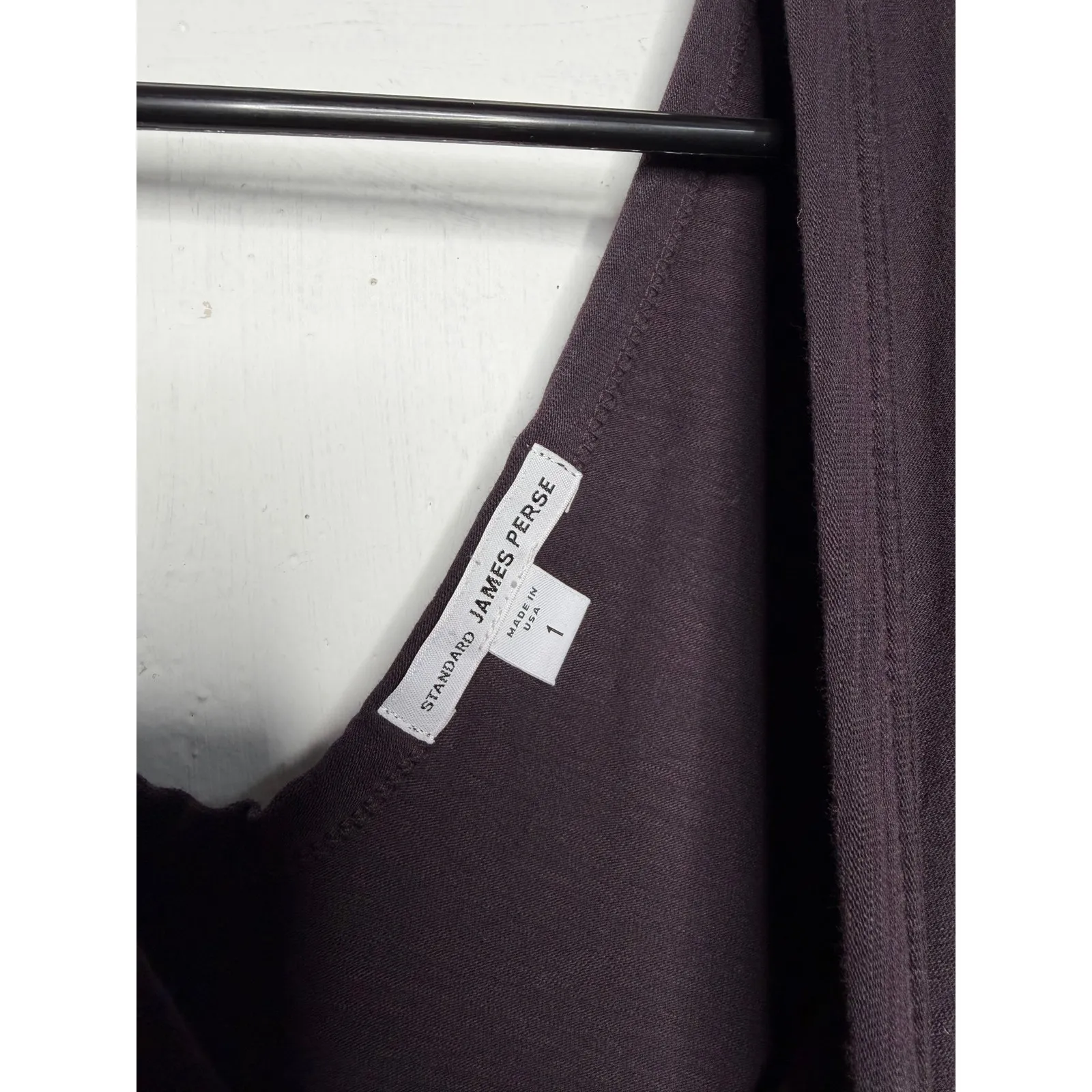 Standard James Perse Plum Mauve Bodycon Stretch Dress Size 1 Small - Image 2