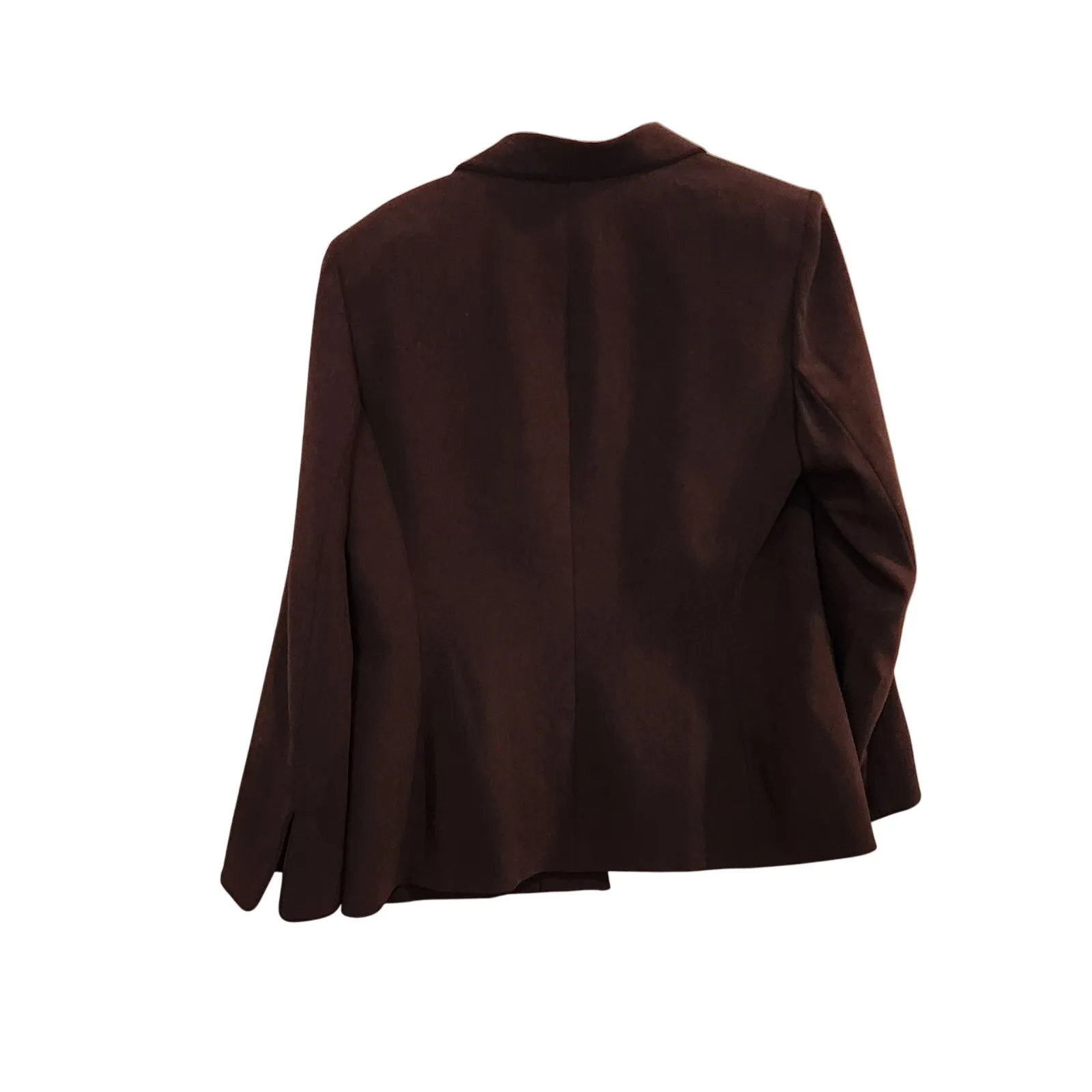 Kasper Workwear Classic Iconic Stretch Rich Chocolate Blazer Jacket Size 14 - Image 2