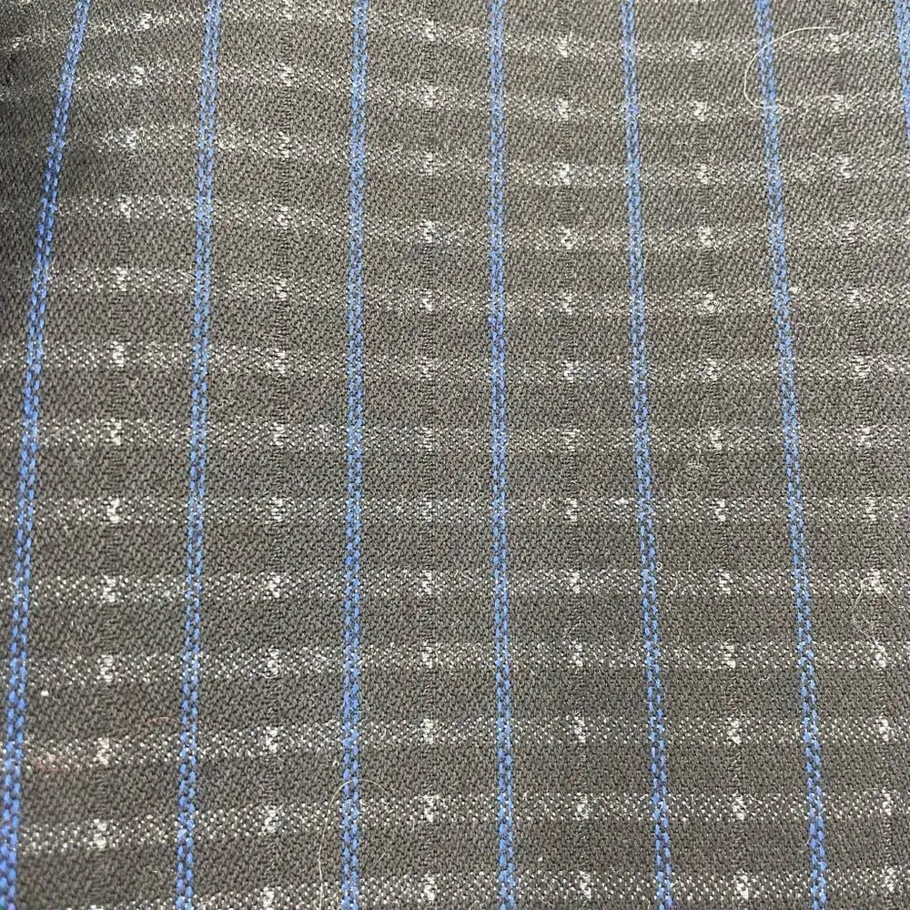 Vintage Autograph Women's‎ Plaid Double Breasted Blazer Jacket Black Blue Medium Blue - Image 4