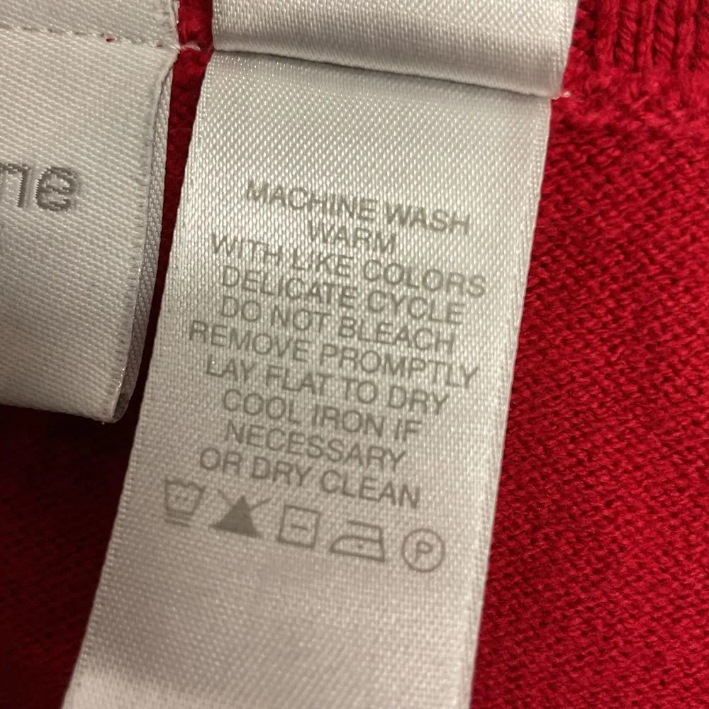 Liz‎ Claiborne Lizsport Pettite Sleeveless Sweater Top Size SP Red Cozy Knit - Image 11