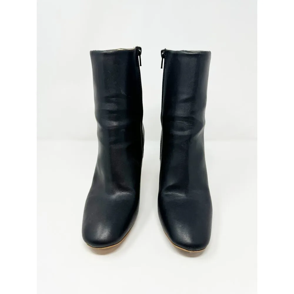 Sydney Brown High Ankle Boot Black Natural Wood Circle Heel EU 39/US 9 - Image 5