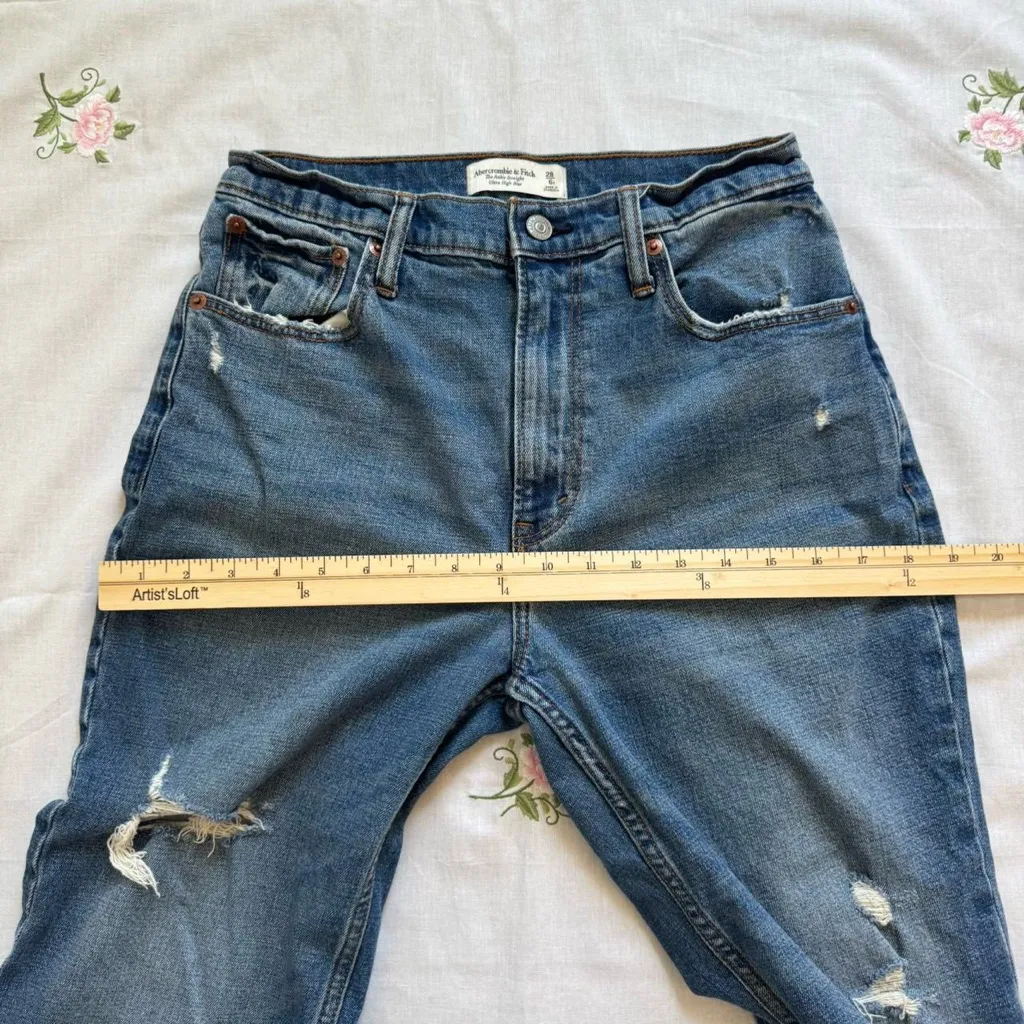 ⟡ ABERCROMBIE & FITCH the ankle straight jeans – ultra high rise (28 | 6S) ⟡ - Image 6