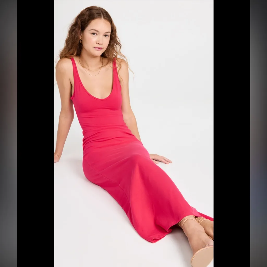 Vibrant Pink Sleeveless Maxi Dress - Image 2