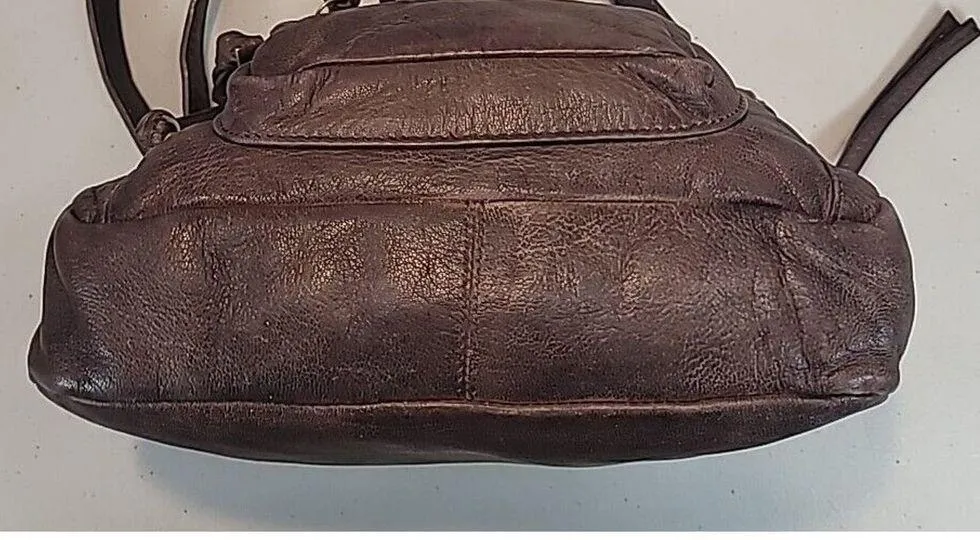 Vintage Koret Brown Leather Crossbody Purse Handbag - Image 4