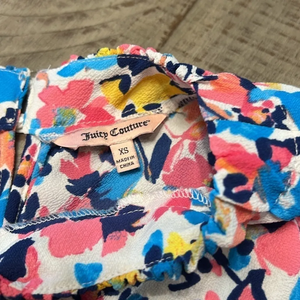 Juicy Couture Womens Floral Waterfall Print Midi Dress Multicolor - Image 3