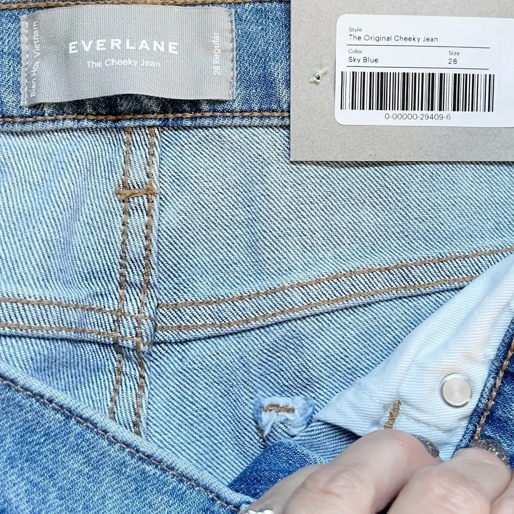 NWT EVERLANE Original Cheeky Jeans Sky Blue 28 - Image 8