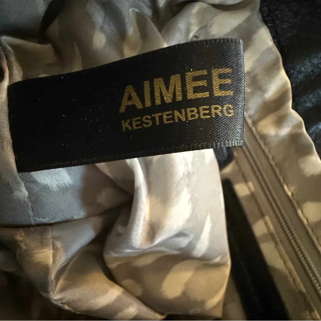 Aimee Kestenberg Pebble Leather Crossbody Bag Purse All For Love Mini Black - Image 11