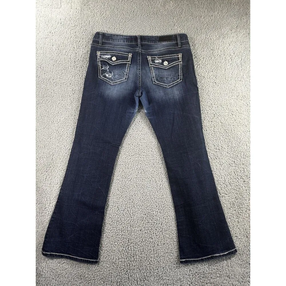 Daytrip Jeans Women 31 Virgo Bootcut‎ Mid Rise Dark Wash Blue Denim Pants - Image 2