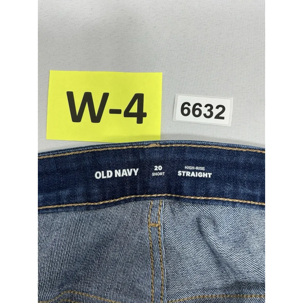 Womans Old Navy Blue Jeans 20 Short High Rise Straight Excellent Condition - Image 3