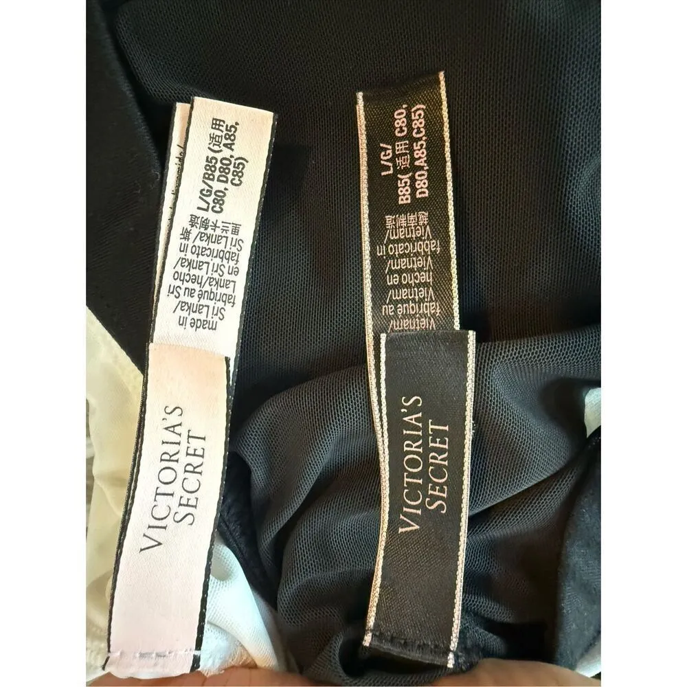 Victoria’s Secret Essential Strappy Sports Bras 1 Black, 1 White Size L - Image 7