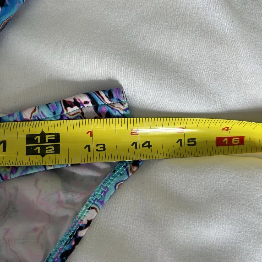 Vintage Venus Swimsuit Bikini Bathing Suit Blue Y2K 90 Womens 4 A Summer Beach - Image 3