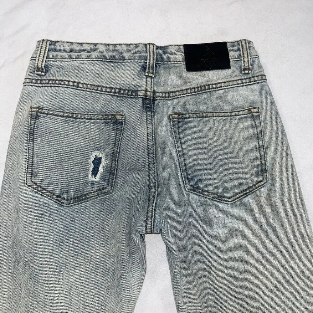 UNIF Size 24 Jeans Retro Old School Heavy Denim Distressed Boyfriend Destroyed - Image 7