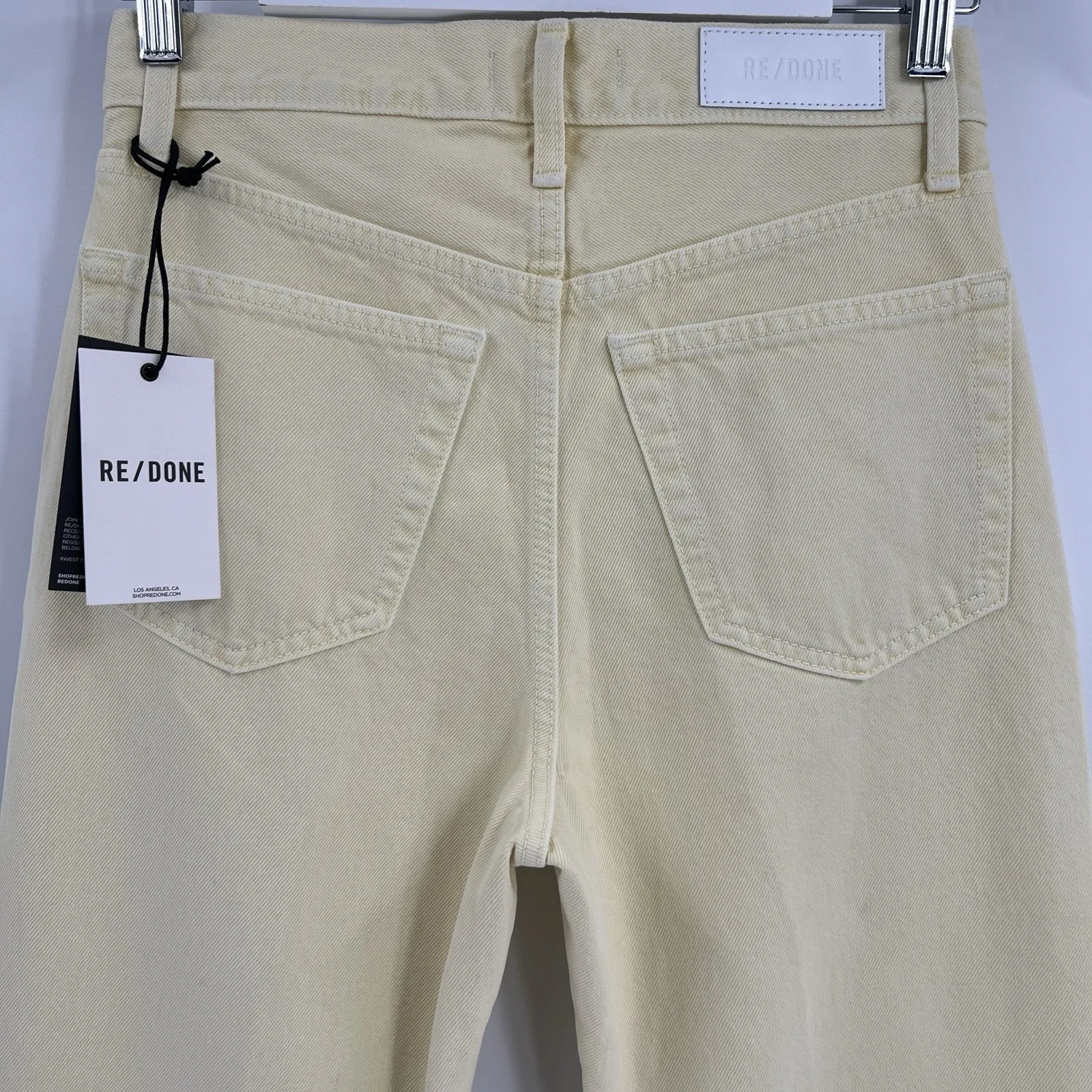 Re/Done 70s Bootcut Jeans Women's Size 25 High Rise Button Fly Maize Yellow NWT - Image 7