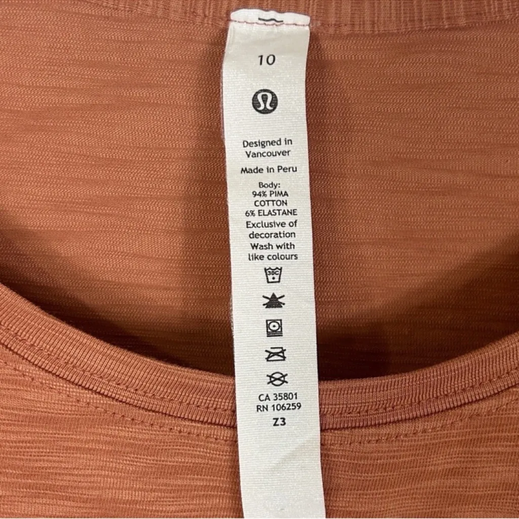 Lululemon Pima Cotton Love Crew Active Tee Size 10 - Image 6