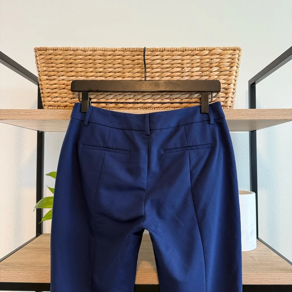 Express Columnist Mid-Rise Cropped Navy Woven Career Dress Pant Trouser, 2P - Image 6