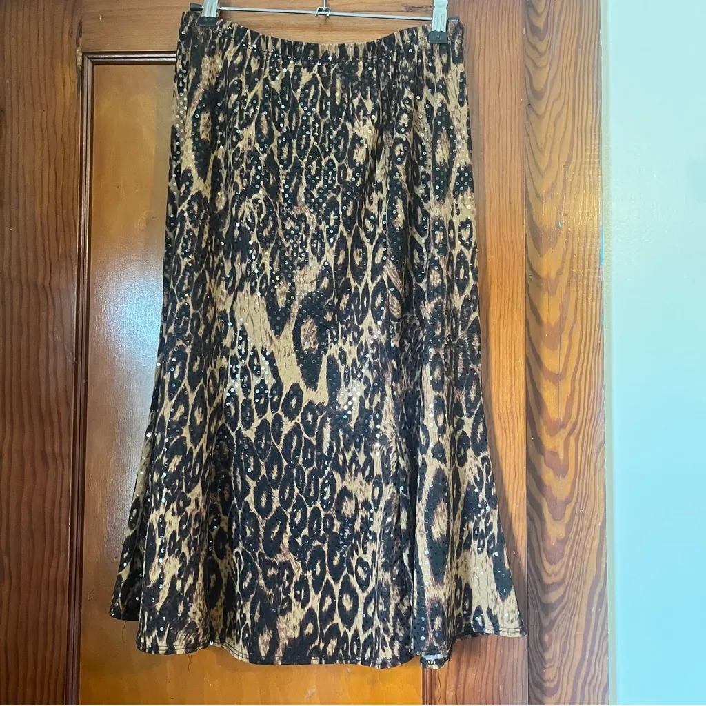 Y2K Leopard Print A-Line Skirt - Image 2