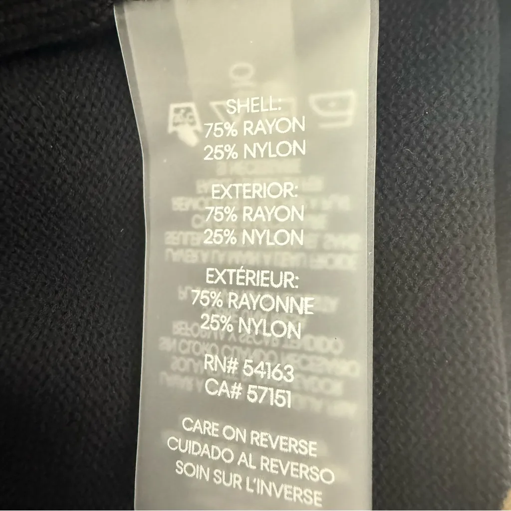 Calvin‎ Klein Womens Edgy Black Sweater Dress Embellished Sleeves size Medium - Image 12