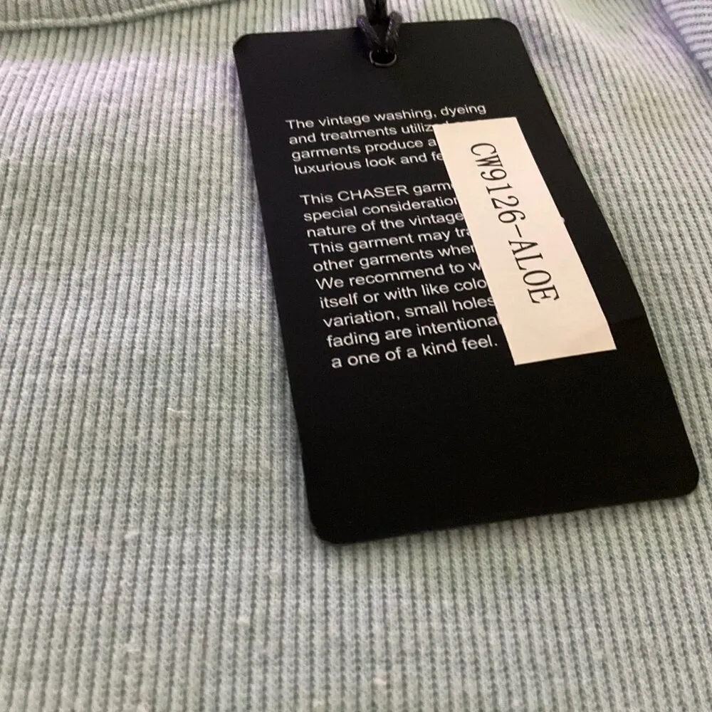 Chaser Women's Aloe Green Drawstring Ruched Long Sleeve Dress Size S ribbed - Image 4