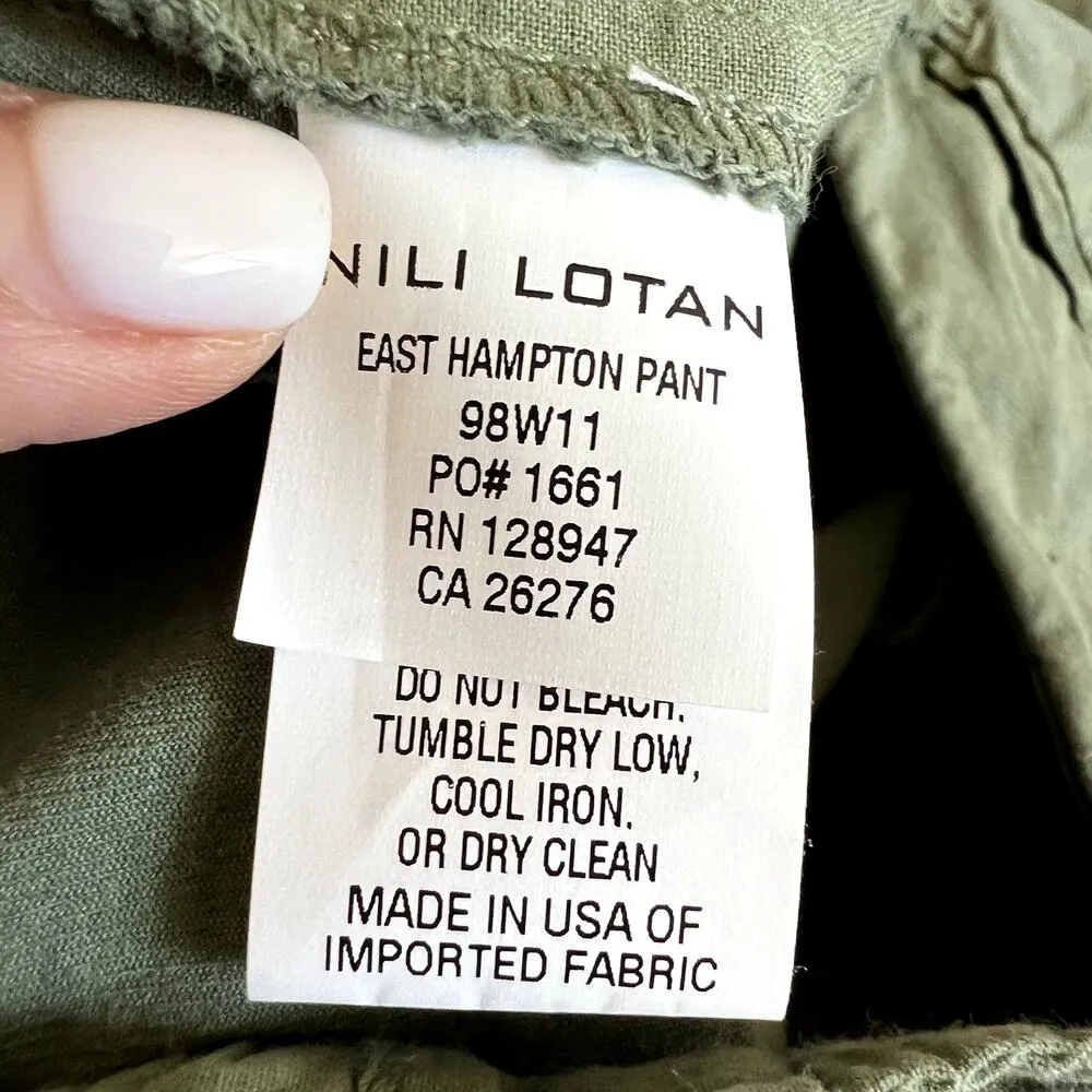 Nili Lotan East Hampton Pants camo military green size 4 CL - Image 5