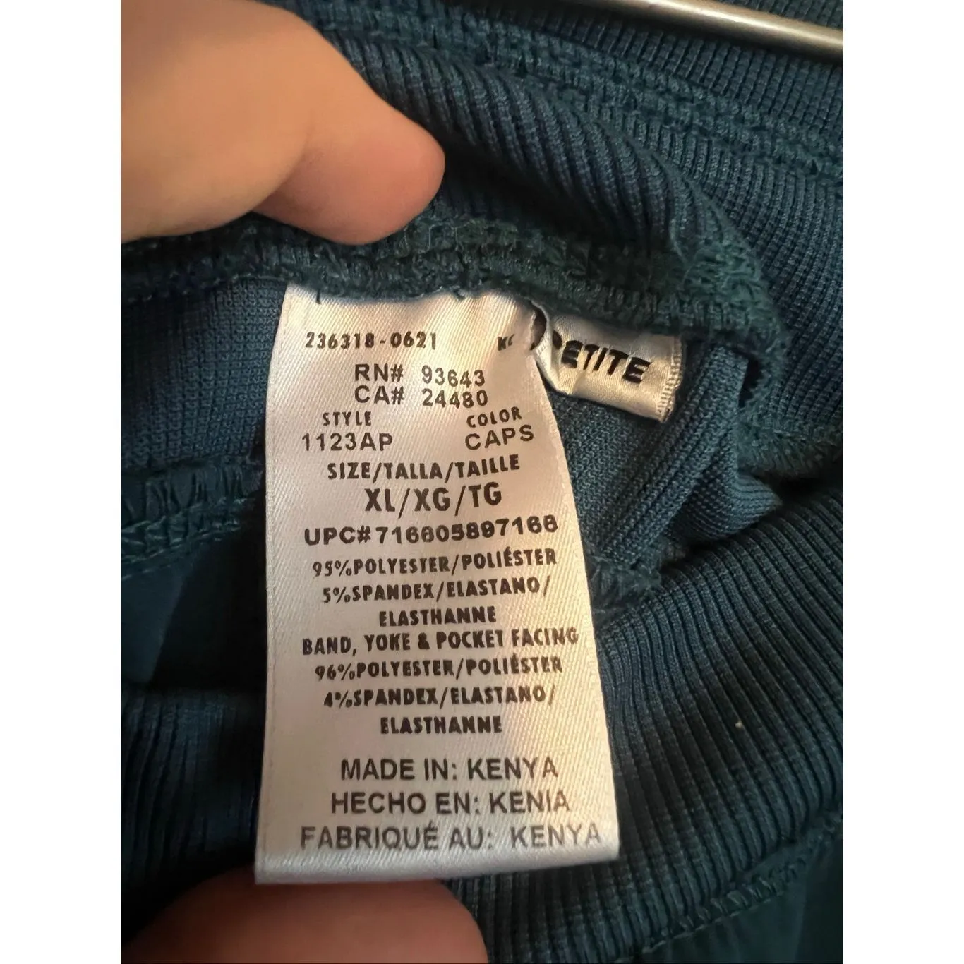 Infinity Dark Teal Scrub Pants Woman’s Size XL Petite - Image 6