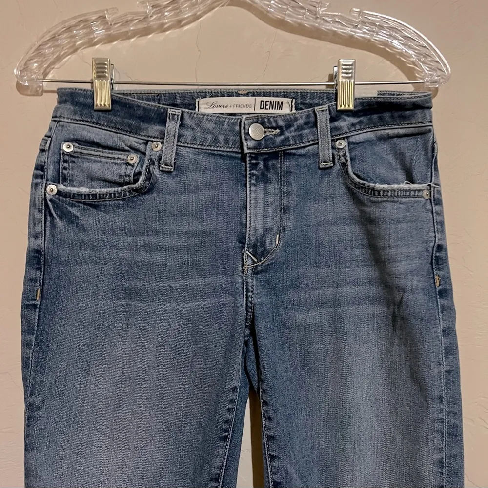 Lovers + Friends Revolve Ricky Mid Rise Skinny Distressed Ankle‎ Denim Jeans - Image 4