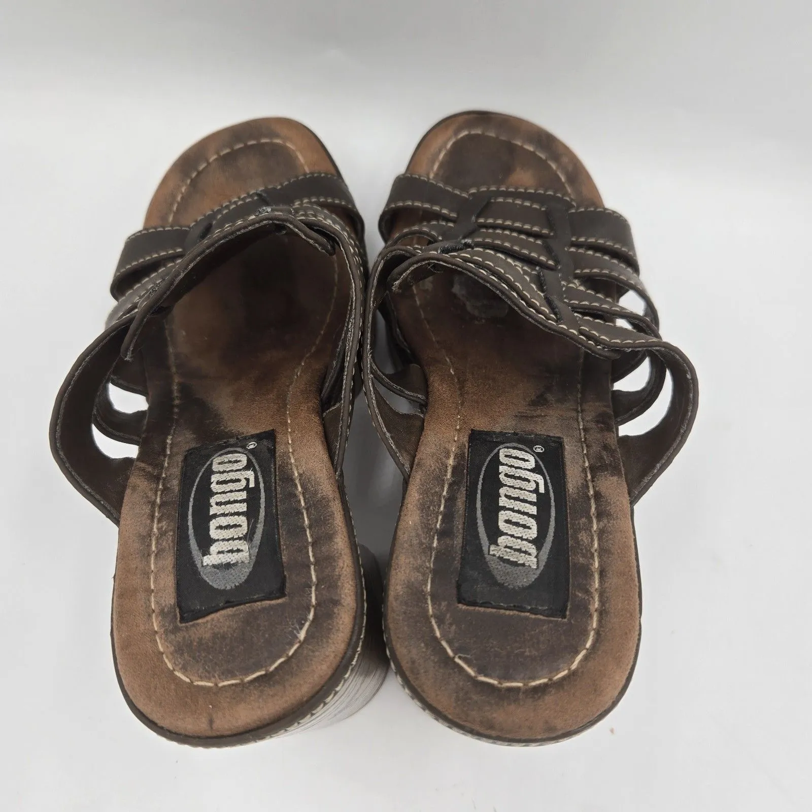 Y2K Vintage 90s BONGO Chunky Platform Heels Size 6 M Brown Sandal See All Photos - Image 9