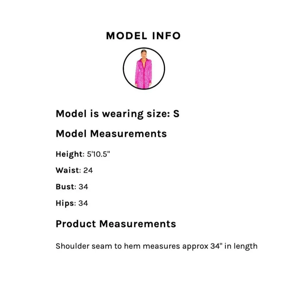 In The Mood For Love Lina Sequin Shirt Dress in Fuchsia Medium New ITMFL - Image 9