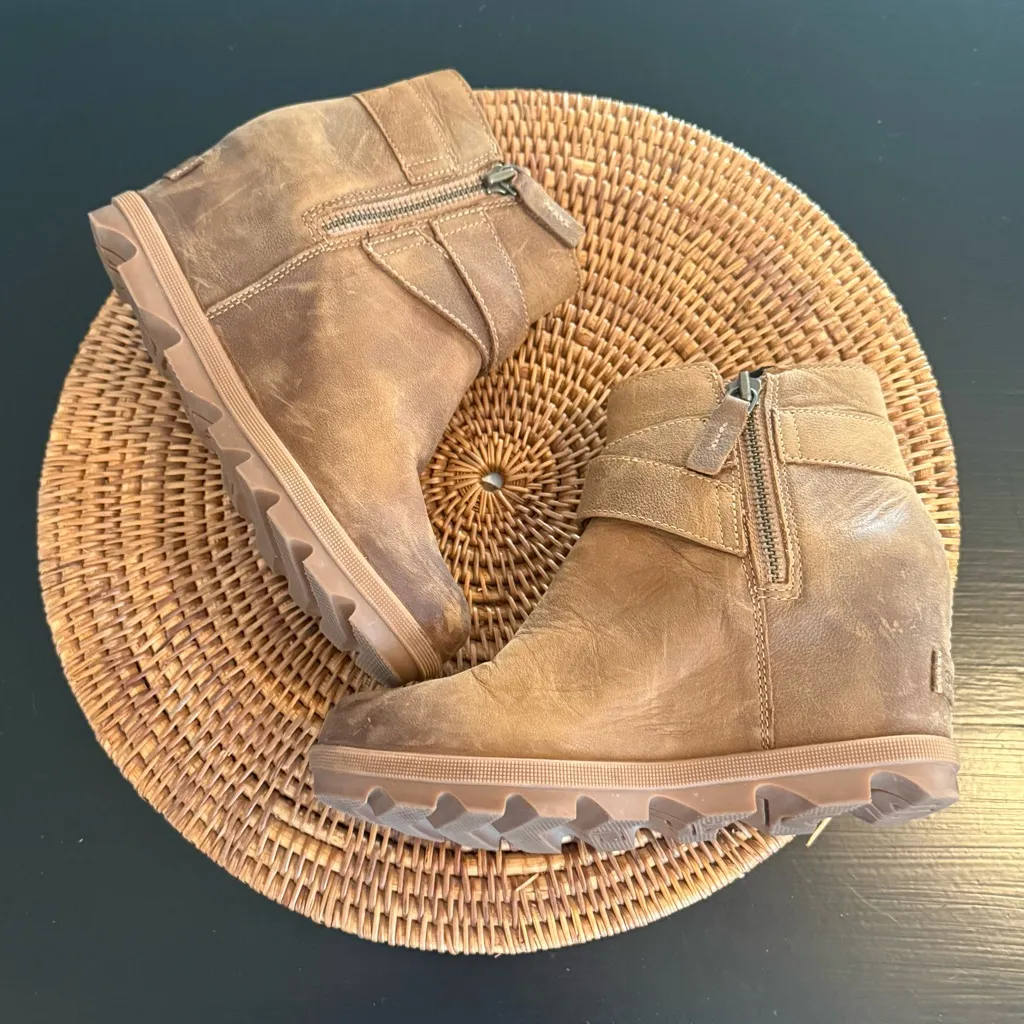 Sorel wedge Brown Leather Ankle Boots - Image 8