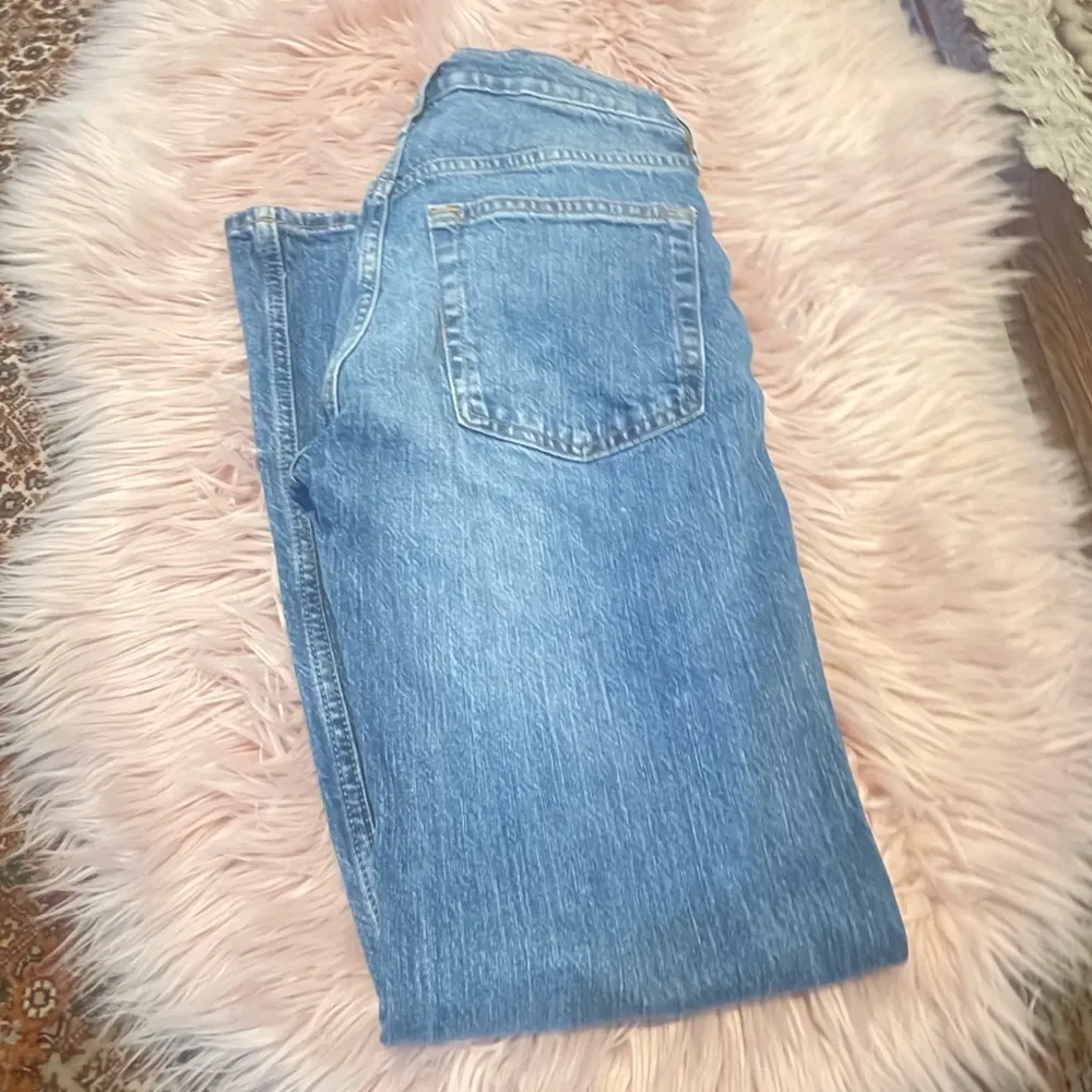 Vintage Flare Medium Indigo High Rise Jeans size 2 Petite - Image 4