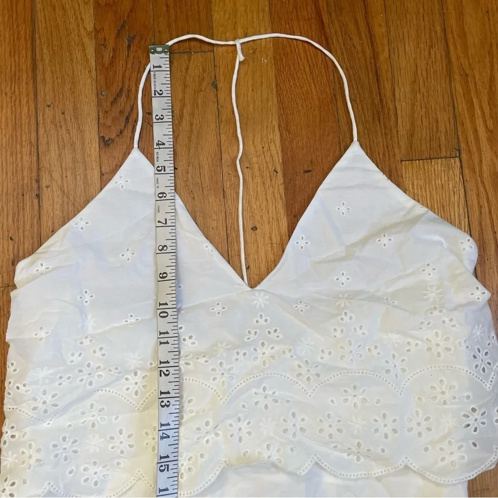 Cami NYC White Eyelet Mini Dress Size Small - Image 4