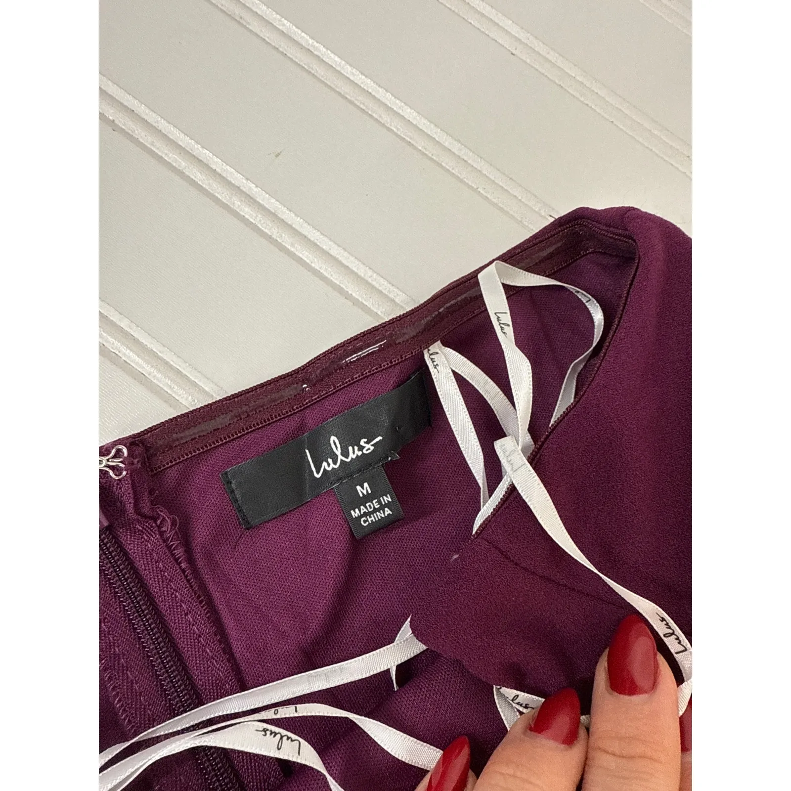 NWOT Lulus Sensational Beauty Plum Purple Strapless Maxi Dress Wedding Prom Sz M - Image 6