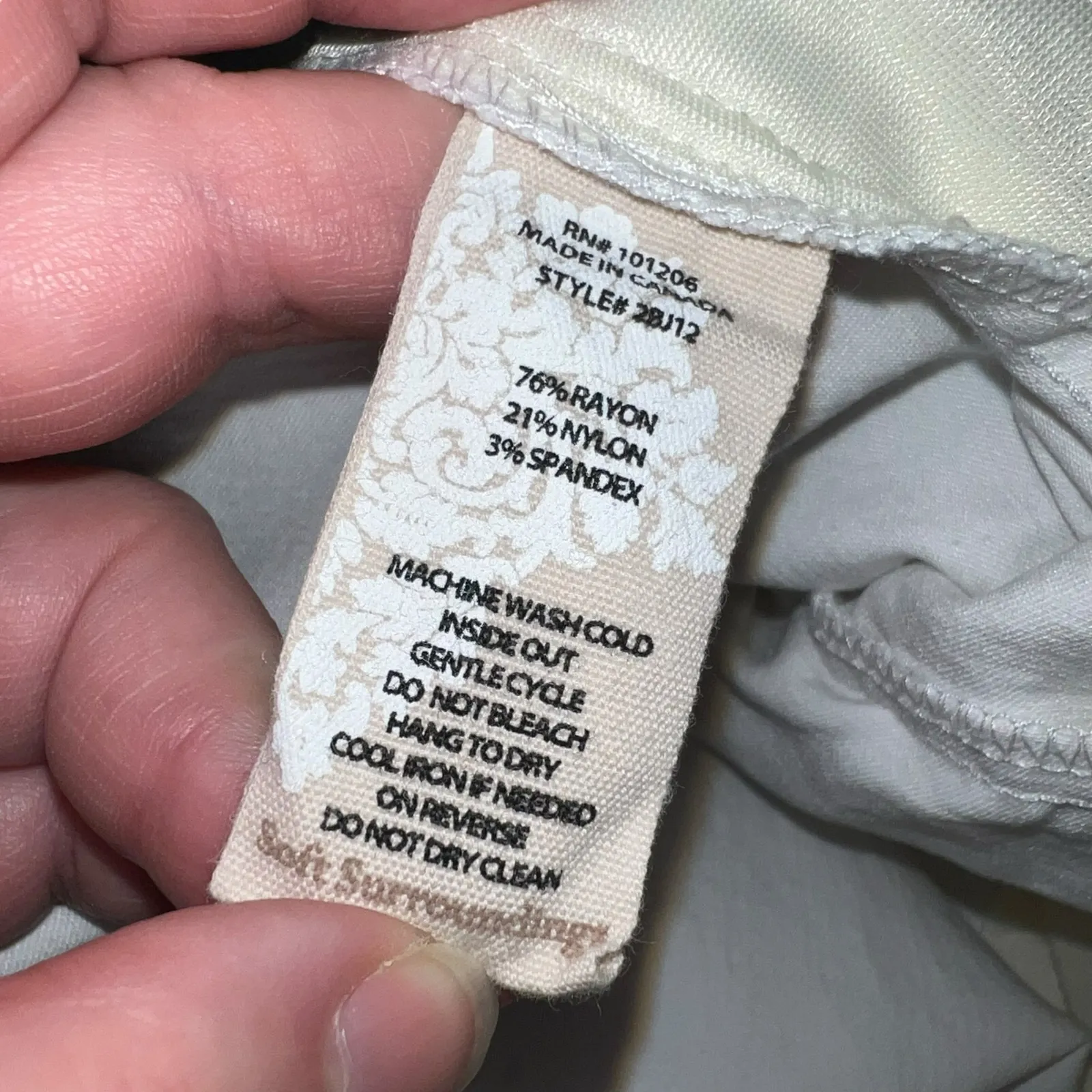 Soft Surroundings Womens Straight Leg Ankle Length Pants White Gold Accents XL - Image 8