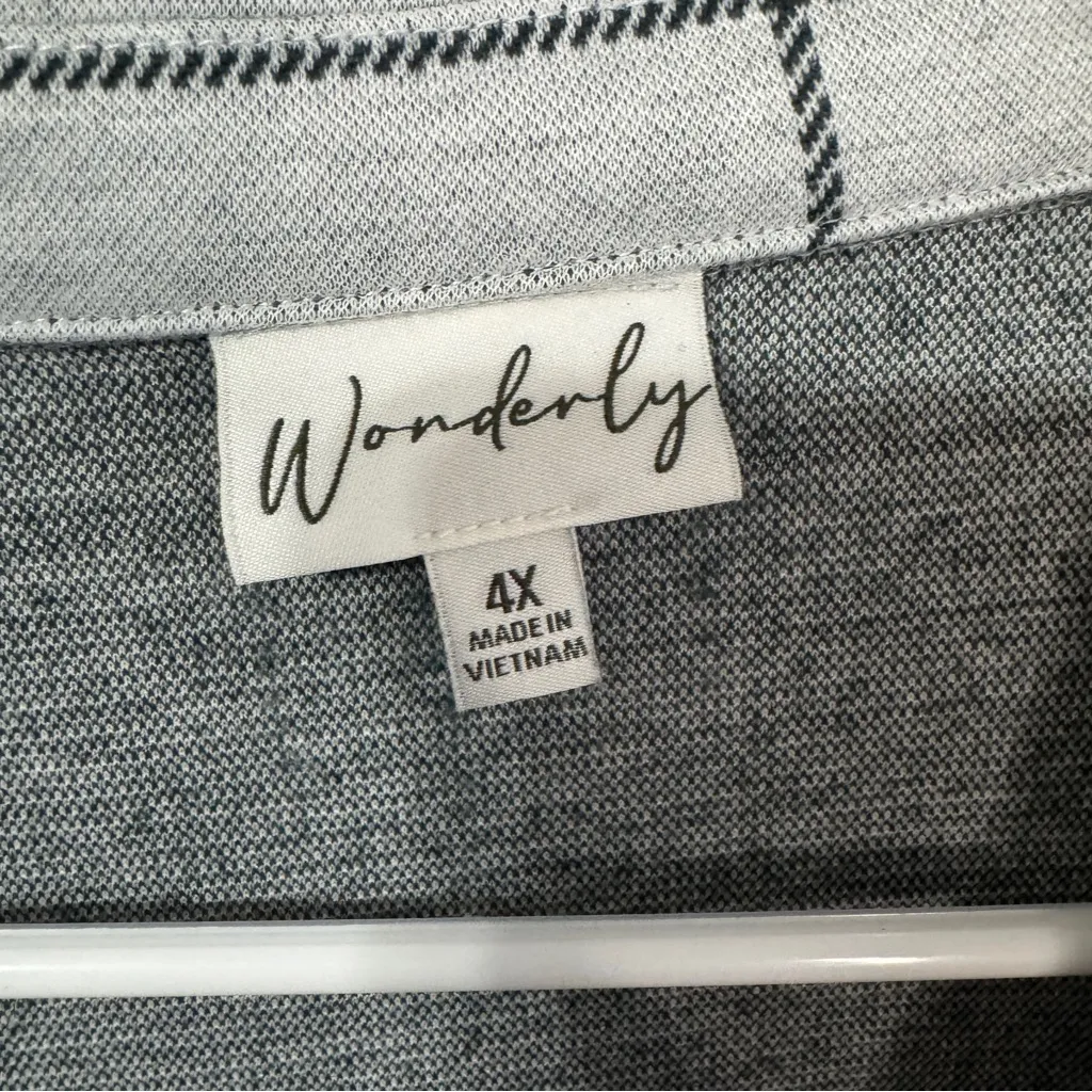 Wonderly gray grid plaid blazer size 4XL - Image 5