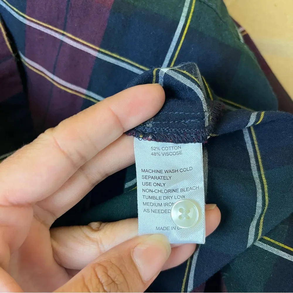 Trovata Birds of Paradis Erica Pleated Collar Blouse Green Size M - Image 8