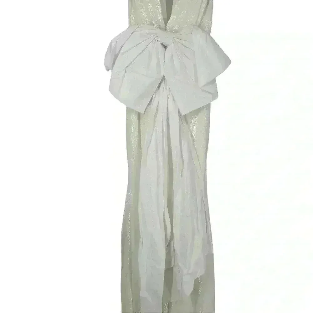 Rebecca Vallance Davina Bow Wedding Gown Ivory US 2 NWT – Modern Bridal Dress White - Image 6