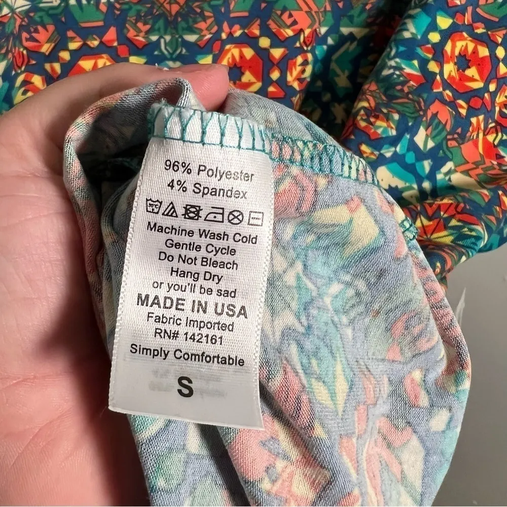 Lularoe Irma Tunic Top Blue Geometric - Image 12