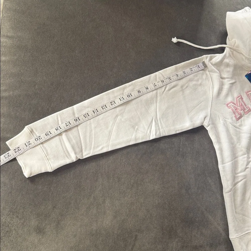 Women’s White Embroidered MIAMI College Hoodie Size S NEW - Image 11