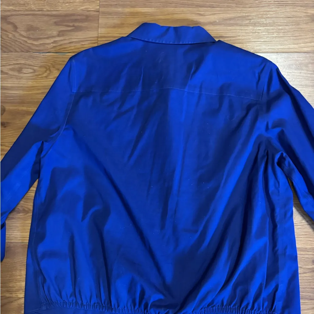 Chico’s No-Iron Royal Blue Button Front Shirt Women’s Size 1 (M) Long Sleeve - Image 6