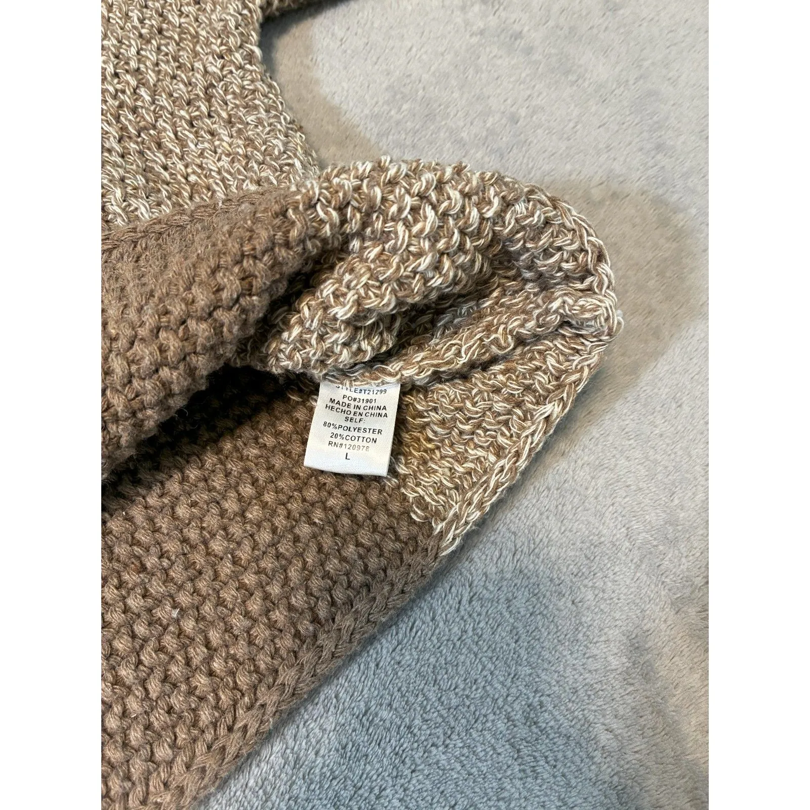 Entro Oversized Striped Heavy Knit Sweater NWT Medium Boho Slouchy Knit - Image 3