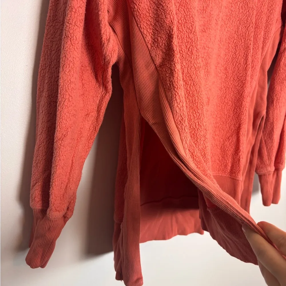 Aerie Chilled Out Coral Orange Crewneck Sweater - Image 3