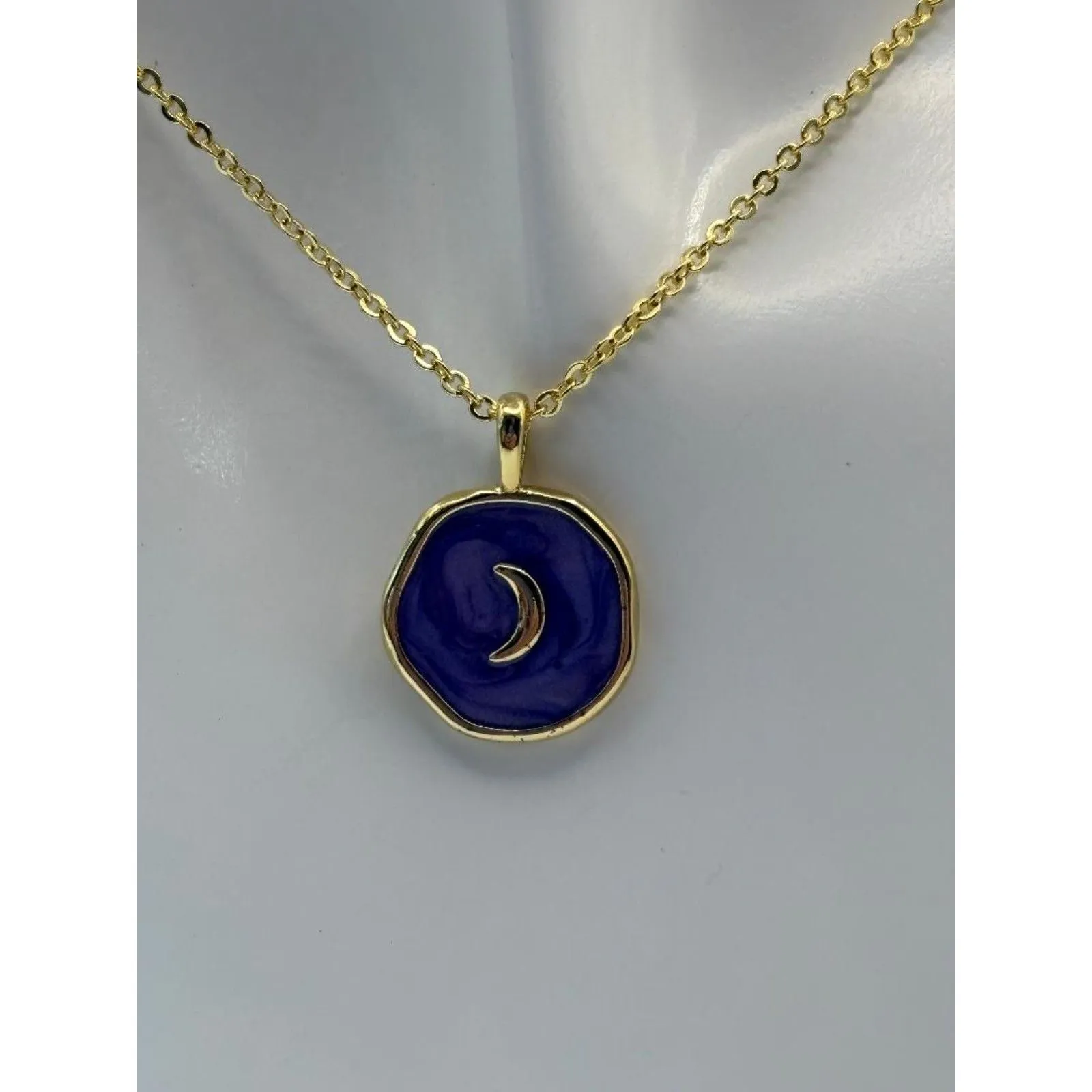 Purple Crescent Moon Necklace - Image 2