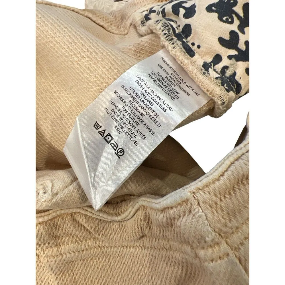 Free People We The Free Osaka Mid Rise Barrel Womens Size 28 NWT Latte Cream‎ - Image 10