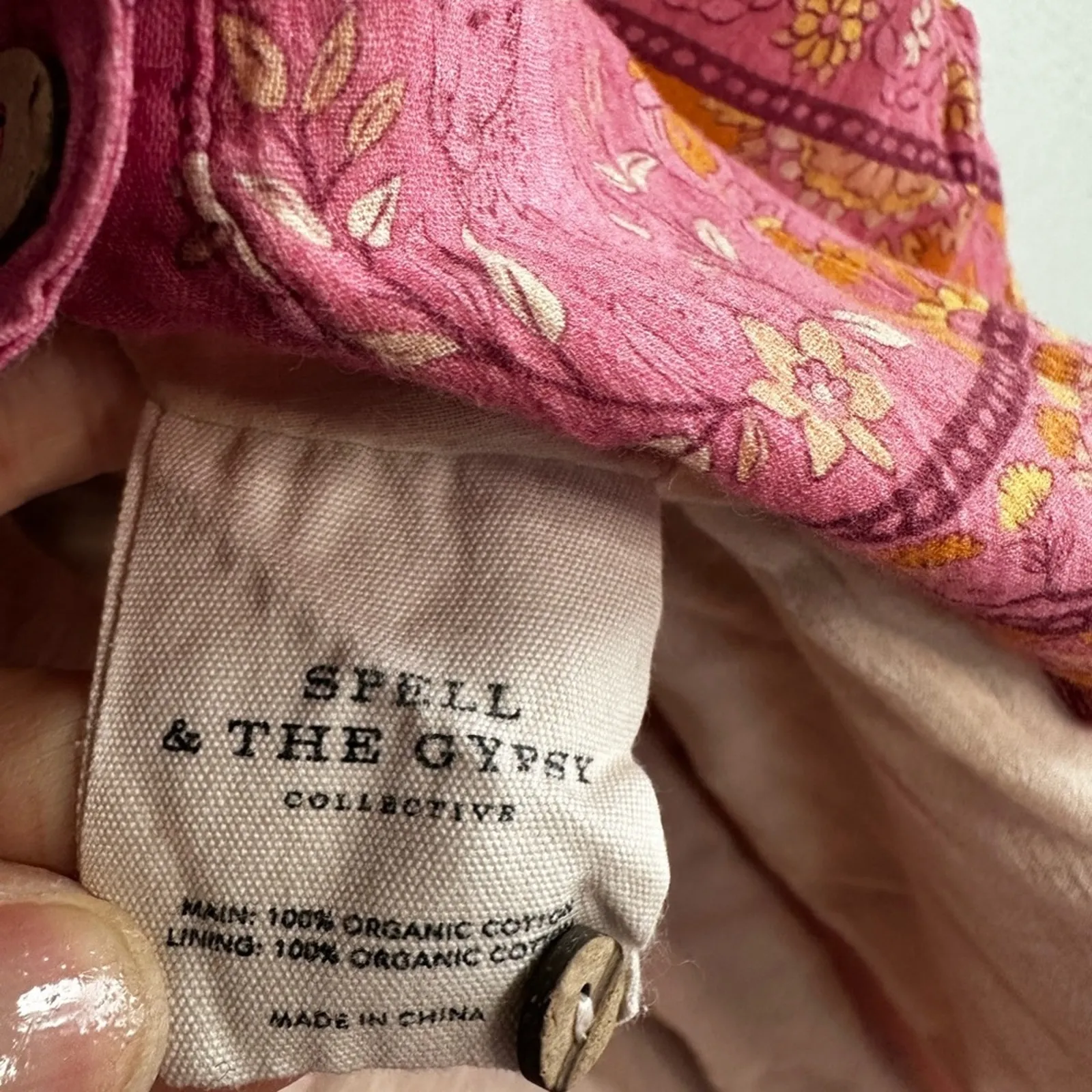 Spell & the Gypsy Dress Pink Mauve Boho Vacation Indie Peasant Bohemian Beachy Size M - Image 6