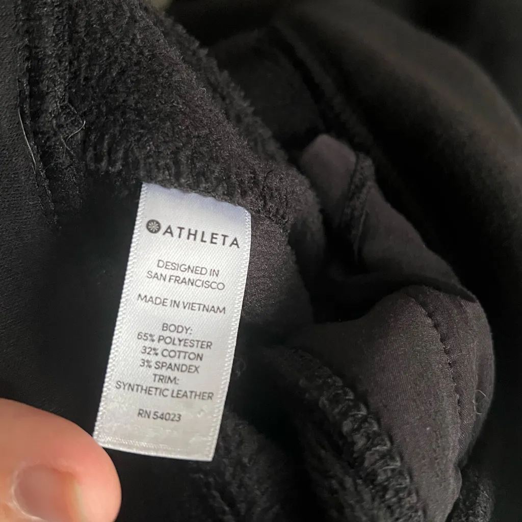 Athleta Black Fleece Lined Dress Size Medium - Image 7