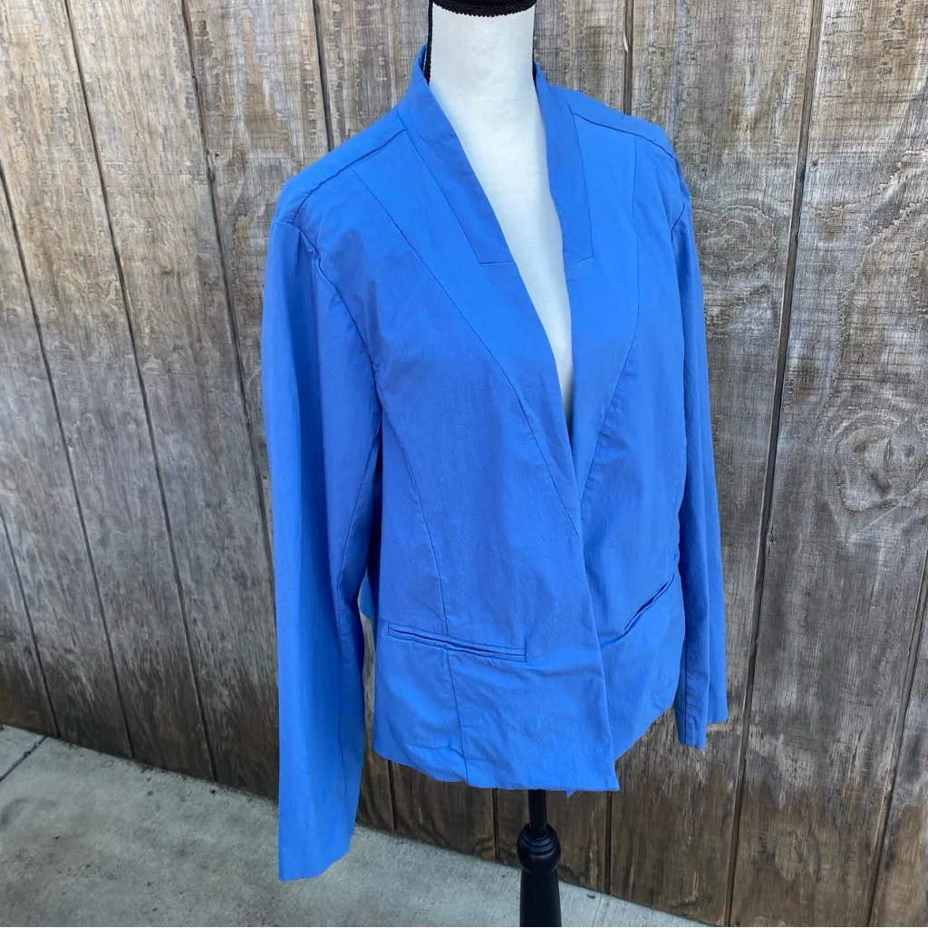 Torrid  Blue Open Front Blazer Size 3 - Image 7