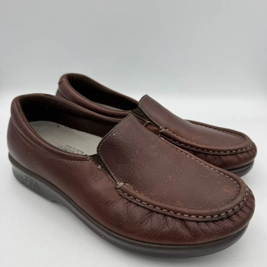 SAS Simplify Women’s 8M Brown Leather Loafers Tripad Comfort Made in USA Size 8 - Image 2